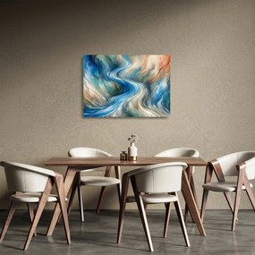 Tablou pe sticlă - Curent abstract (70x50 cm)