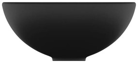 Chiuveta baie lux, negru mat, 32,5x14 cm, ceramica, rotund Negru mat