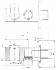 Set de dus incastrat cu baterie termostatica inclusa, titan, Deante, Box Titan