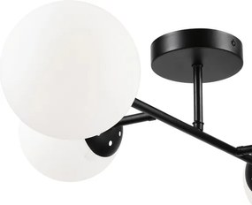 Brilagi - Lustră aplicată MALONY 4xE14/20W/230V neagră