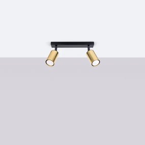 Spot Sollux SL.1383 WINX 2xGU10/10W/230V negru/auriu