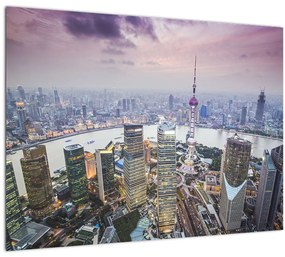 Tablou pe sticlă - Shanghai, China (70x50 cm)