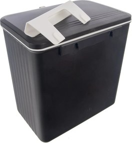 Coș de gunoi negru din plastic 13 l – Orion