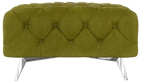 Taburet verde cu tapițerie din catifea Chelsea – Ropez