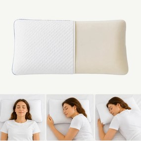 Perna ortopedica cervicala memory foam cu gel si ventilatie AERO-SAN Gel