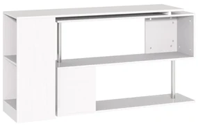 HOMCOM Birou de Colt din Lemn Alb 140x120x78,2cm | Aosom Romania