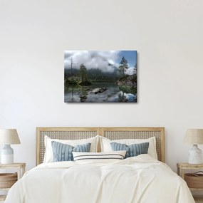 Tablou cu pomi în lac (70x50 cm)