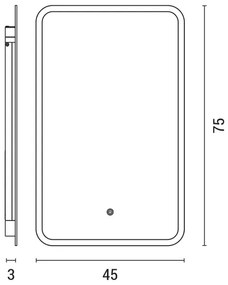 Oglindă LED retroiluminată de baie LED/18W/230V 4000K IP44