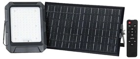 Proiector solar LED 15W 3,7V IP65 4000K negru + telecomandă