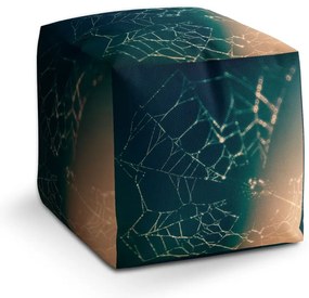 Taburet Cube pânză de păianjen, bej / negru