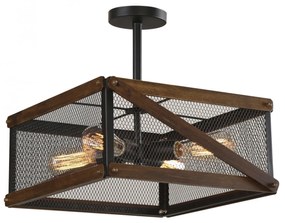 Plafoniera Lazarus KL6345, 4xE27, neagra, IP20, Klausen