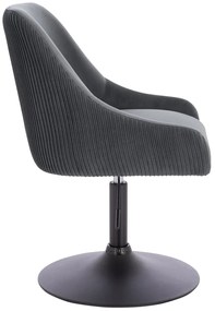 HR920N Scaun Grafit din Catifea cu Bază Neagră