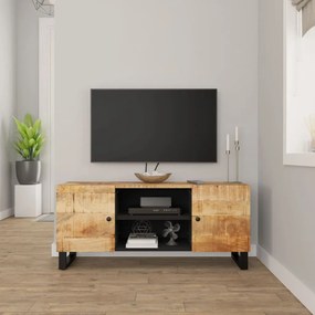 Comoda TV, 105x33x46 cm, lemn masiv de mango 1, Lemn masiv de mango