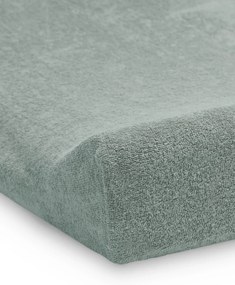 Husa de protectie Hunter Mint pentru salteaua de infasat ,   bumbac buclat, elastic pe contur, 80x50 cm, Bonjourbebe