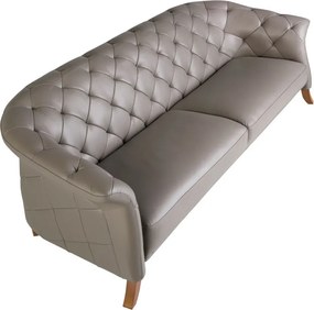 Canapea 3 locuri design LUX Chester Grey Leather