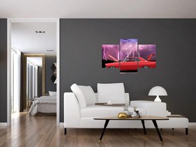 Tablou cu mașina roșie (90x60 cm)