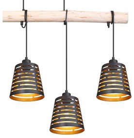 Lustra suspendata design modern ABLONA lemn 15451-4H GL