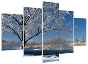 Tablou - peisaj înghe?at de iarnă peisaj (150x105cm)