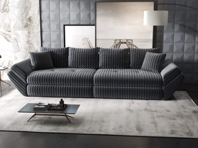 Canapea extensibilă dumonde cu ladă de depozitare si sezut confortabil din spuma high-density, Loana Ambience Gri 300x100 cm