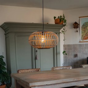 Lampă suspendată orientală din bambus 44 cm - Amira