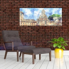 Tablou - Biserica Santa Maria di Loreto, Roma, Italia (120x50 cm)
