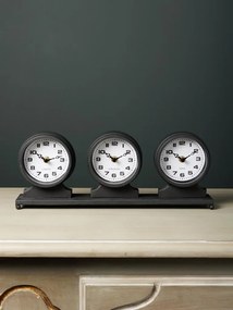 Suport cu 3 ceasuri de masa, din metal, Jet-Lag