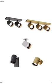 Redo 01-3403 - Spot DELPHI 2x GU10/7W/230V, negru