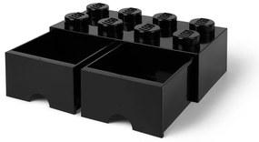 Cutie depozitare cu 2 sertare LEGO®, negru