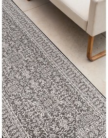 Covor tip traversă pentru interior și exterior alb-negru 80x250 cm Duet Kona – NORTHRUGS