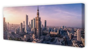 Tablouri canvas panorama Varșovia Sunrise zgârie-nori