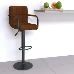 vidaXL Scaun de bar, maro, catifea