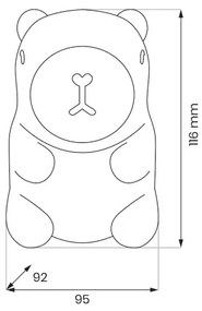 KAPYBARA Lampă de veghe pentru copii LED RGBW reîncărcabilă, reglabilă, LED/0,45W/5V 800 mAh