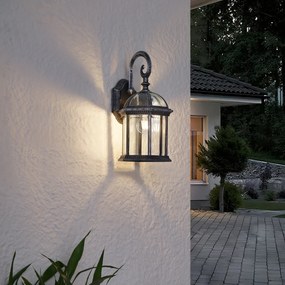 Lampă clasică de perete pentru exterior argintiu antic IP44 - Glasgow