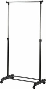 Stander haine WU8, negru/crom, otel/plastic, 88x44x94/170 cm