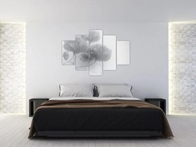 Tablou - Flori în nuanțe gri (150x105 cm)