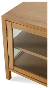 Comodă TV în culoare naturală cu aspect de lemn de stejar 160x50x40 cm Ceci – MOME