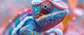 Tablou - Cameleon colorat (120x50 cm)