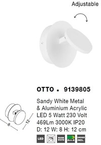 Aplica LED directionabila design modern ambiental Otto NVL-9139805