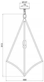 Lustră pe lanț Feiss FE-NICO-P-L-BB NICO 1xE27/60W/230V