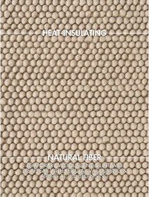 Covor bej țesut manual rotund din lână ø 200 cm Richmond Diana – Ted Baker