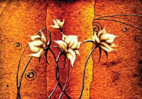 Fototapet - Flori artistice (254x184 cm), în 8 de alte dimensiuni noi