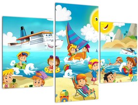 Tablou -Ziua la plajă (90x60 cm)