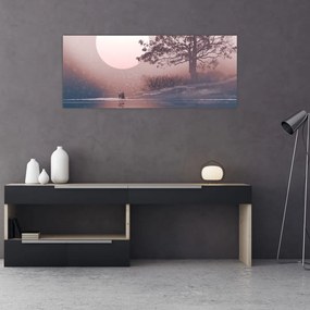 Tablou Perechea îndrăgostită (120x50 cm)