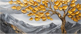 Tablou – Arbore cu frunze aurii (120x50 cm)