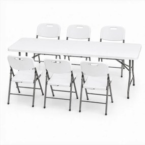 Set catering/camping - masă ESSEN + 6x scaune BERLIN