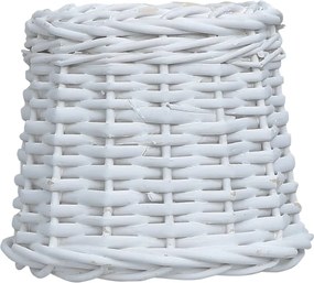 vidaXL Abajur de lampă, alb, 25 x 17 cm, răchită