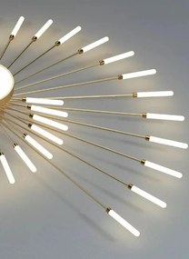Lustra LED, 3 Tipuri De Lumina, 60W, Auriu