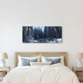 Tablou pădurii înzăpezite (120x50 cm)