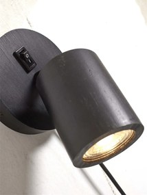 Aplica de perete eco din bambus Java dia.12x2,5cm, black