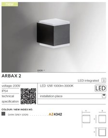 Aplica LED de exterior ambientala IP54 Arbax 2